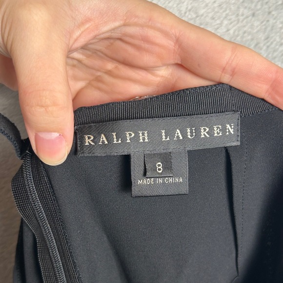 Ralph Lauren Black Label Wide Leg Silk Pants Size 8 Black Quiet Luxury Old Money - Picture 3 of 8